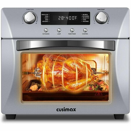 CUSIMAX Air Fryer Oven Countertop, 10-in-1 Convection Oven Silver CMAF-E23AS
